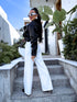 Classic, WHITE fabric pants "SEASON HIT" VS02 PRE-ORDER